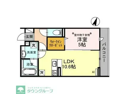 プランドール(1LDK/1階)の間取り写真