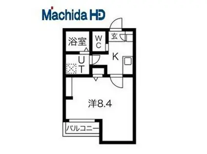 エヌエムキャトフヴァンシス(1K/1階)の間取り写真