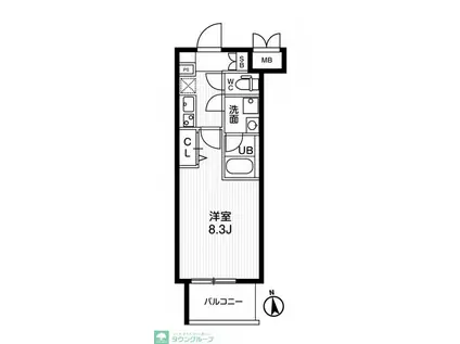 AR向島(1K/2階)の間取り写真