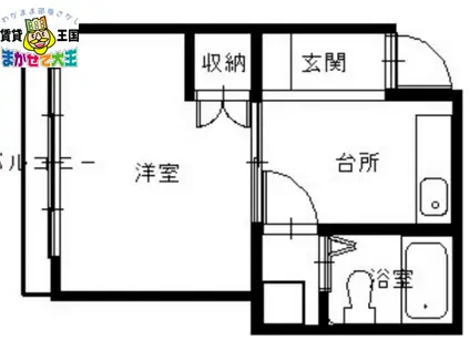 ハイツサンクス(1K/3階)の間取り写真