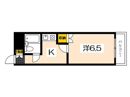 グレイスフル廿日市(1K/2階)の間取り写真