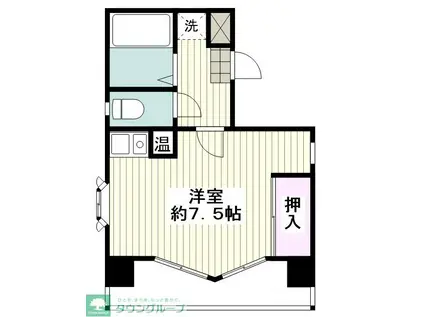 青木屋ビル(ワンルーム/2階)の間取り写真