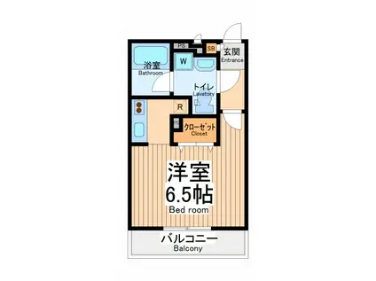 リブリ・スプリングス(1K/1階)の間取り写真