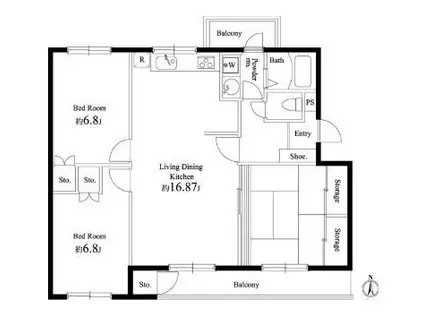PARK SQUARE早稲田 パークスクエア早稲田(3LDK/3階)の間取り写真