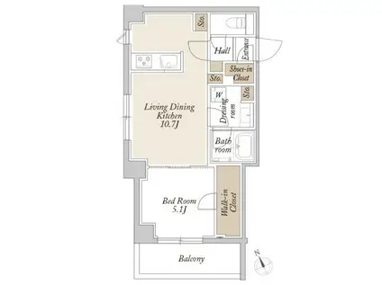 ORSUS新江古田(1LDK/3階)の間取り写真