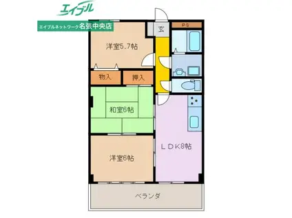 グランディール雅(3LDK/1階)の間取り写真