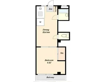 ハイムウチダ(1K/1階)の間取り写真