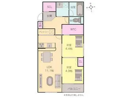 SOLARE本陣(2LDK/3階)の間取り写真