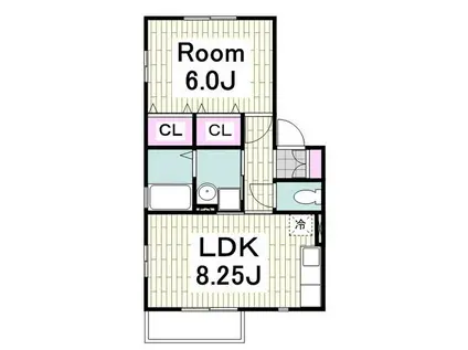プルミエ(1LDK/2階)の間取り写真