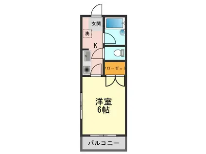 エム・ティコーポ(1K/2階)の間取り写真