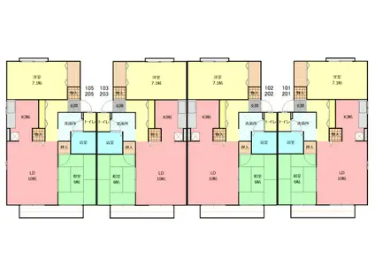 びわ楠根(2LDK/1階)の間取り写真
