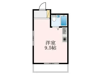 喜志マンション(ワンルーム/2階)の間取り写真
