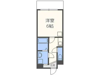 グランパシフィック恵美須西(1K/6階)の間取り写真