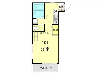 アルテ横浜杉田(1K/1階)の間取り写真