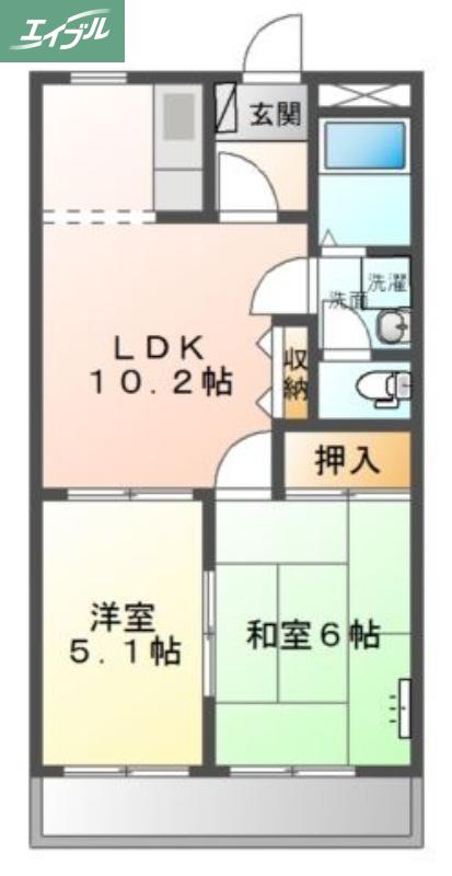 ファインヴィーブル参番館(2LDK/1階)の間取り写真