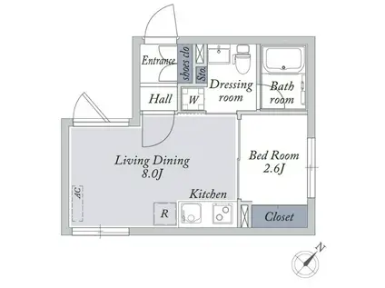 LA DOUCEUR文京大塚イースト(1LDK/4階)の間取り写真