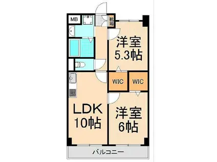 IM.S(2LDK/5階)の間取り写真