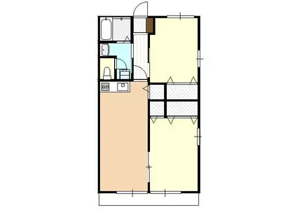 ドリーム秋月(2LDK/1階)の間取り写真