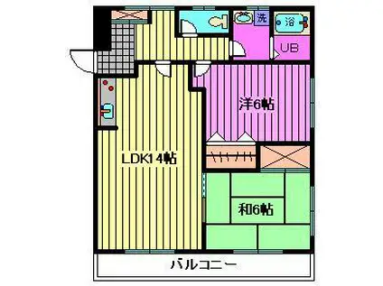 ファーストハイム(2LDK/2階)の間取り写真