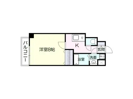 インプレイス中央(1K/10階)の間取り写真