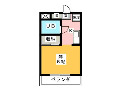 プレミエールモリタ(1K/3階)の間取り写真