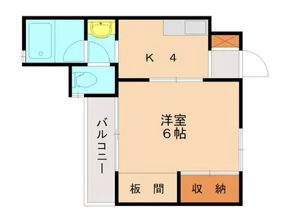 アーバンビレッジ(1K/1階)の間取り写真