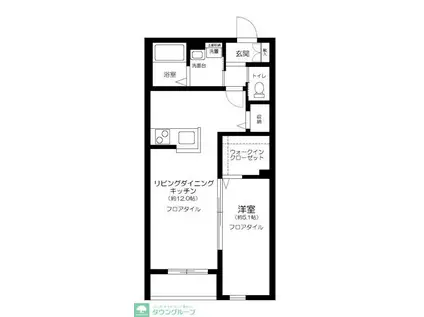 ロックフォレスト(1LDK/2階)の間取り写真