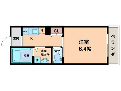 ABENO KANATAS(1K/3階)の間取り写真