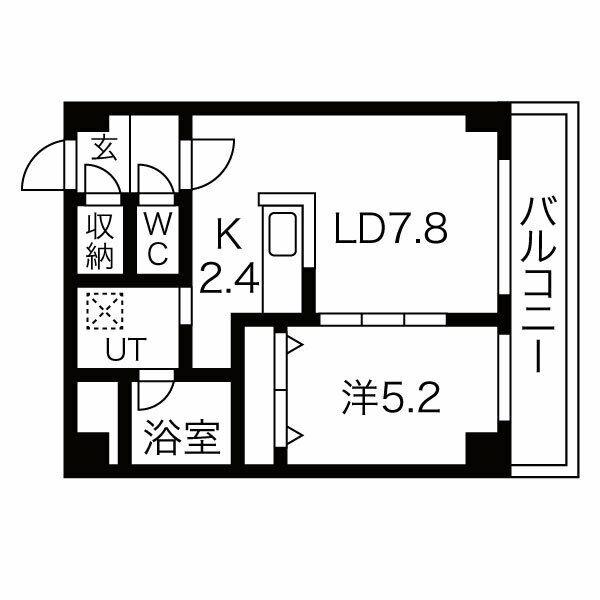 ブランカシータ(1LDK/3階)の間取り写真