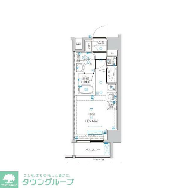 クラリッサ川崎ルーナ(ワンルーム/6階)の間取り写真