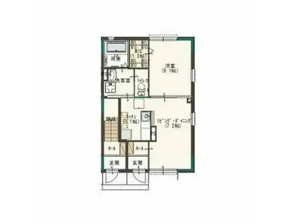 スタージス A(1LDK/1階)の間取り写真