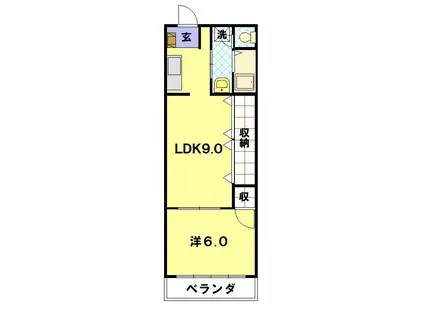 吉田ビル(1LDK/5階)の間取り写真