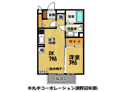 セジュール南成瀬1(1DK/1階)の間取り写真