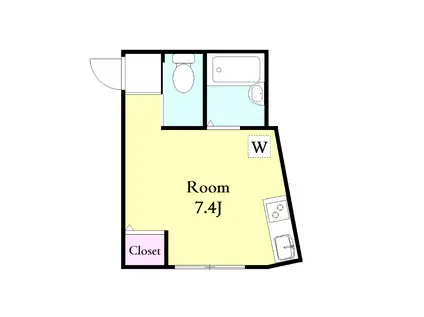 ザ・ガーデン(ワンルーム/2階)の間取り写真