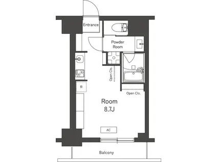 レキシントン・スクエア曙橋(1K/1階)の間取り写真
