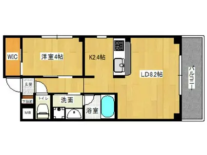 CRUYFF COURT(1LDK/1階)の間取り写真