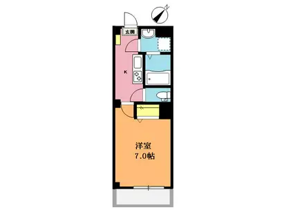 ラフェリシア愛宕(1K/3階)の間取り写真