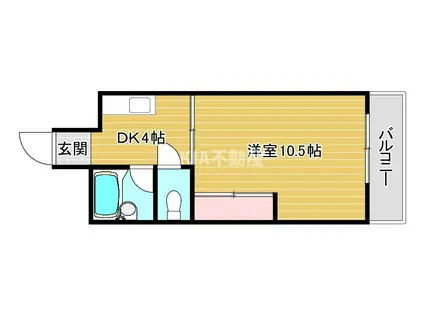 東洋プラザ高倉(1DK/1階)の間取り写真
