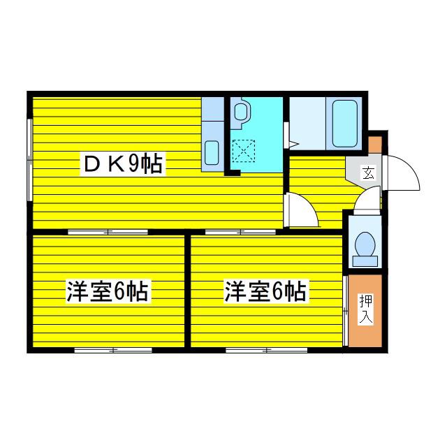 OMレジデンスN23(2DK/4階)の間取り写真