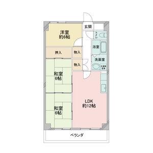 レジディア日比野(3LDK/3階)の間取り写真
