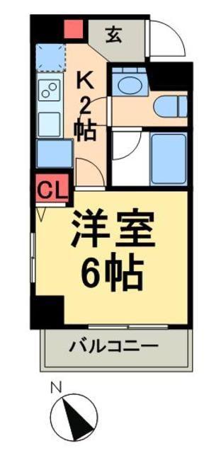 XEBEC門前仲町(1K/12階)の間取り写真
