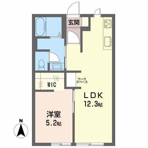 サンハイム(1LDK/1階)の間取り写真