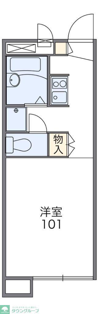 レオパレスソフィアハイツ(1K/2階)の間取り写真