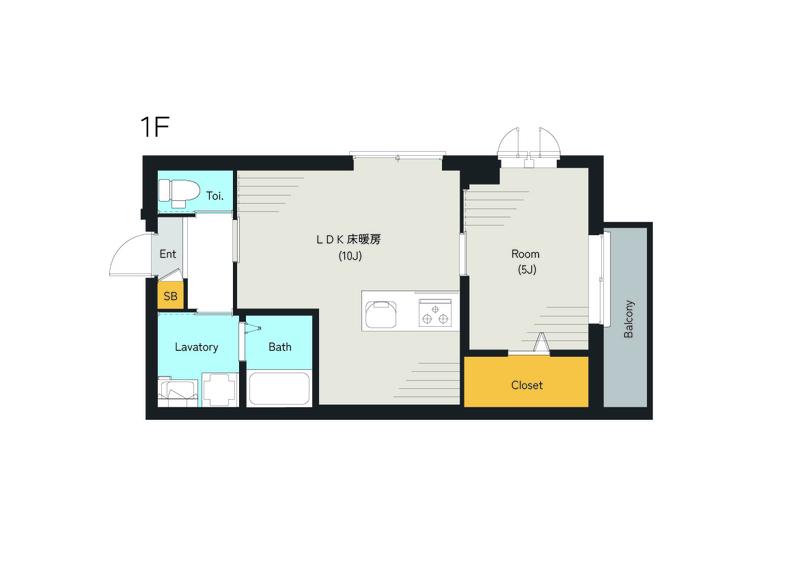 CASA REX(1LDK/1階)の間取り写真