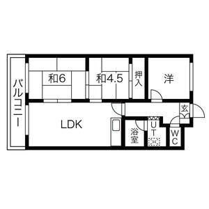 200松井ビル(3LDK/5階)の間取り写真