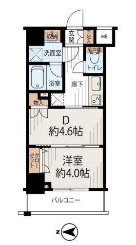 日神デュオステージ御徒町(1DK/10階)の間取り写真