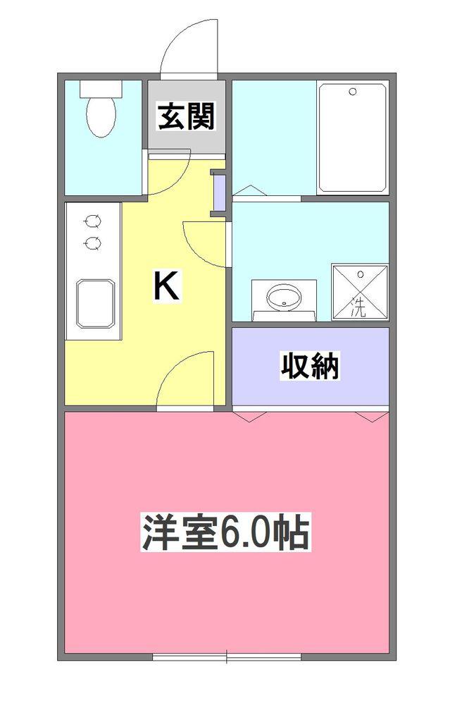セカンドステージ東久留米(1K/1階)の間取り写真