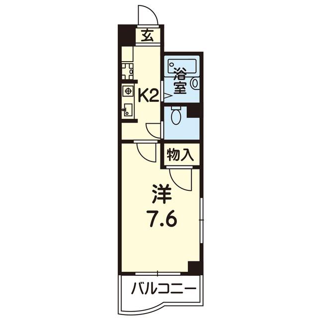 シティマンションカワヅ(1K/5階)の間取り写真