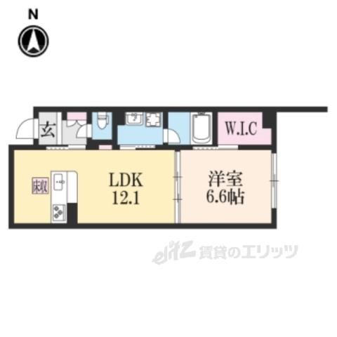 シャーメゾン北市(1LDK/1階)の間取り写真