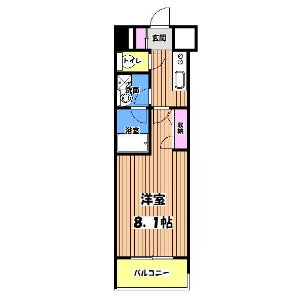 シャーメゾンステージ日野(1K/2階)の間取り写真